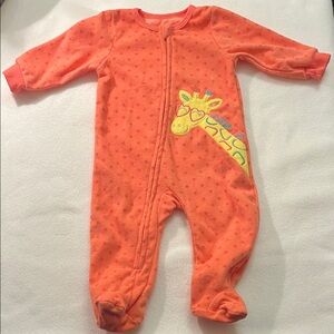 Kids Headquarters Orange Giraffe Footie